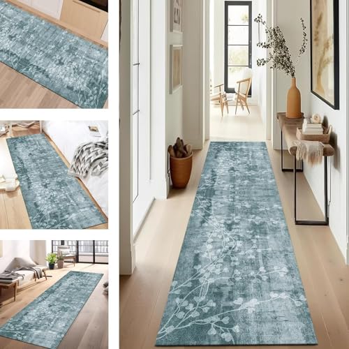 SUCERU Teppich Läufer Flur Küche rutschfest Waschbar Schmutzfangläufer Dauerhaft 40X300CM Dunkles Cyan Korridor Teppichläufer Flurteppich für Wohnzimmer Schlafzimmer Büro Esszimmer Küchenläufer SUCERU Teppich Läufer Flur Küche rutschfest Waschbar Schmutzfangläufer Dauerhaft 40X300CM Dunkles Cyan Korridor Teppichläufer Flurteppich für Wohnzimmer Schlafzimmer Büro Esszimmer Küchenläufer von SUCERU
