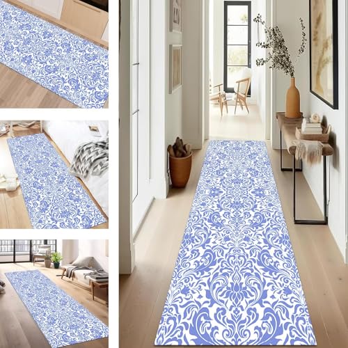 SUCERU Teppich Läufer Flur Küche rutschfest Waschbar Schmutzfangläufer Dauerhaft 40X60CM Violett Weiß Korridor Teppichläufer Flurteppich für Wohnzimmer Schlafzimmer Büro Esszimmer Küchenläufer SUCERU Teppich Läufer Flur Küche rutschfest Waschbar Schmutzfangläufer Dauerhaft 40X60CM Violett Weiß Korridor Teppichläufer Flurteppich für Wohnzimmer Schlafzimmer Büro Esszimmer Küchenläufer von SUCERU