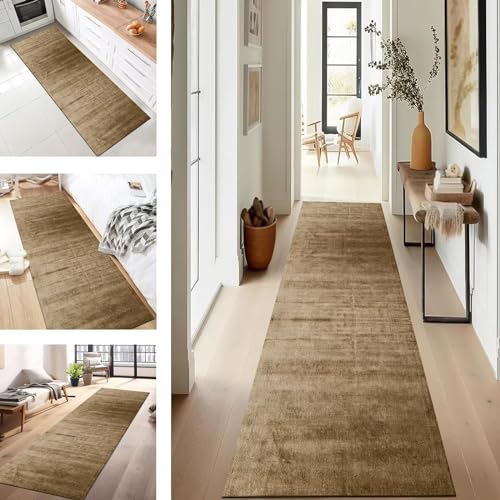 SUCERU Teppich Läufer Flur Lang küchenteppich waschbar rutschfest Braun Outdoor Teppich 60X120CM Polyester Dauerhaft für Wohnzimmer Schlafzimmer Büro Esszimmer Anpassbar Teppichläufer Meterware SUCERU Teppich Läufer Flur Lang küchenteppich waschbar rutschfest Braun Outdoor Teppich 60X120CM Polyester Dauerhaft für Wohnzimmer Schlafzimmer Büro Esszimmer Anpassbar Teppichläufer Meterware von SUCERU