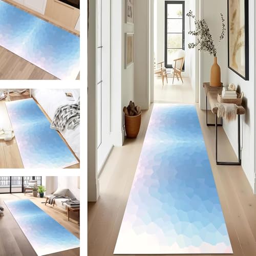 SUCERU Teppich Läufer Flur rutschfest Waschbar Schmutzfangmatte Teppichmatten Blau Rosa Weiß Korridor Teppichläufer Küchen 40X90CM Flurteppich Wohnzimmer Schlafzimmer Schmutzfangküchenläufer SUCERU Teppich Läufer Flur rutschfest Waschbar Schmutzfangmatte Teppichmatten Blau Rosa Weiß Korridor Teppichläufer Küchen 40X90CM Flurteppich Wohnzimmer Schlafzimmer Schmutzfangküchenläufer von SUCERU
