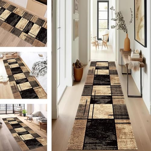 SUCERU Teppich Läufer Flur rutschfest Waschbar Schmutzfangmatte Teppichmatten Braun Schwarz Korridor Teppichläufer Küchen 40X120CM Flurteppich Wohnzimmer Schlafzimmer Schmutzfangküchenläufer SUCERU Teppich Läufer Flur rutschfest Waschbar Schmutzfangmatte Teppichmatten Braun Schwarz Korridor Teppichläufer Küchen 40X120CM Flurteppich Wohnzimmer Schlafzimmer Schmutzfangküchenläufer von SUCERU