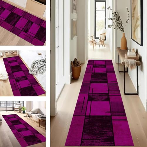 SUCERU Teppich Läufer Flur rutschfest Waschbar Schmutzfangmatte Teppichmatten Dunkelrosa Schwarz Korridor Teppichläufer Küchen 70X350CM Flurteppich Wohnzimmer Schlafzimmer Schmutzfangküchenläufer SUCERU Teppich Läufer Flur rutschfest Waschbar Schmutzfangmatte Teppichmatten Dunkelrosa Schwarz Korridor Teppichläufer Küchen 70X350CM Flurteppich Wohnzimmer Schlafzimmer Schmutzfangküchenläufer von SUCERU