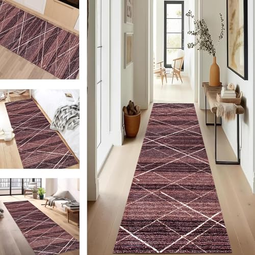 SUCERU Teppich Läufer Flur rutschfest Waschbar Schmutzfangmatte Teppichmatten Dunkelrot Weiß Korridor Teppichläufer Küchen 70X330CM Flurteppich Wohnzimmer Schlafzimmer Schmutzfangküchenläufer SUCERU Teppich Läufer Flur rutschfest Waschbar Schmutzfangmatte Teppichmatten Dunkelrot Weiß Korridor Teppichläufer Küchen 70X330CM Flurteppich Wohnzimmer Schlafzimmer Schmutzfangküchenläufer von SUCERU