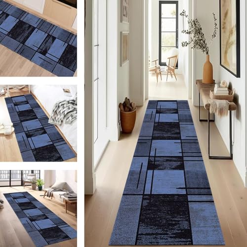 SUCERU Teppich Läufer Flur rutschfest Waschbar Schmutzfangmatte Teppichmatten Grau-Blau Schwarz Korridor Teppichläufer Küchen 70X330CM Flurteppich Wohnzimmer Schlafzimmer Schmutzfangküchenläufer SUCERU Teppich Läufer Flur rutschfest Waschbar Schmutzfangmatte Teppichmatten Grau-Blau Schwarz Korridor Teppichläufer Küchen 70X330CM Flurteppich Wohnzimmer Schlafzimmer Schmutzfangküchenläufer von SUCERU