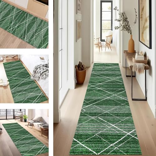 SUCERU Teppich Läufer Flur rutschfest Waschbar Schmutzfangmatte Teppichmatten Grün Grau Weiß Korridor Teppichläufer Küchen 60X250CM Flurteppich Wohnzimmer Schlafzimmer Schmutzfangküchenläufer SUCERU Teppich Läufer Flur rutschfest Waschbar Schmutzfangmatte Teppichmatten Grün Grau Weiß Korridor Teppichläufer Küchen 60X250CM Flurteppich Wohnzimmer Schlafzimmer Schmutzfangküchenläufer von SUCERU