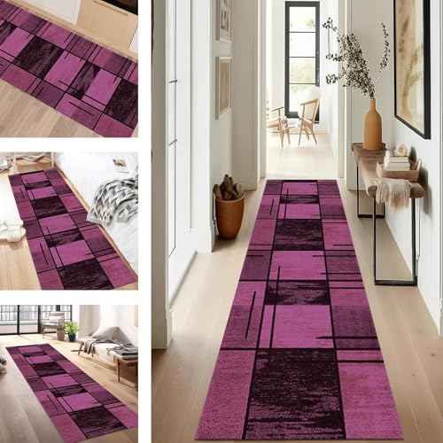SUCERU Teppich Läufer Flur rutschfest Waschbar Schmutzfangmatte Teppichmatten Hellrosa Schwarz Korridor Teppichläufer Küchen 100X400CM Flurteppich Wohnzimmer Schlafzimmer Schmutzfangküchenläufer SUCERU Teppich Läufer Flur rutschfest Waschbar Schmutzfangmatte Teppichmatten Hellrosa Schwarz Korridor Teppichläufer Küchen 100X400CM Flurteppich Wohnzimmer Schlafzimmer Schmutzfangküchenläufer von SUCERU