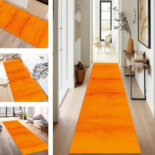 SUCERU Teppich Läufer Flur rutschfest Waschbar Schmutzfangmatte Teppichmatten Orange Rot Korridor Teppichläufer Küchen 90X100CM Flurteppich Wohnzimmer Schlafzimmer Schmutzfangküchenläufer SUCERU Teppich Läufer Flur rutschfest Waschbar Schmutzfangmatte Teppichmatten Orange Rot Korridor Teppichläufer Küchen 90X100CM Flurteppich Wohnzimmer Schlafzimmer Schmutzfangküchenläufer von SUCERU