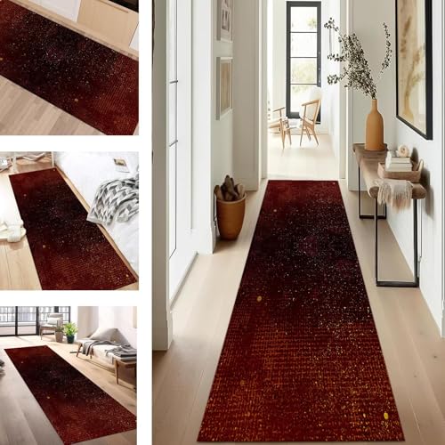 SUCERU Teppich Läufer Flur rutschfest Waschbar Schmutzfangmatte Teppichmatten Rot Schwarz Korridor Teppichläufer Küchen 70X100CM Flurteppich Wohnzimmer Schlafzimmer Schmutzfangküchenläufer SUCERU Teppich Läufer Flur rutschfest Waschbar Schmutzfangmatte Teppichmatten Rot Schwarz Korridor Teppichläufer Küchen 70X100CM Flurteppich Wohnzimmer Schlafzimmer Schmutzfangküchenläufer von SUCERU