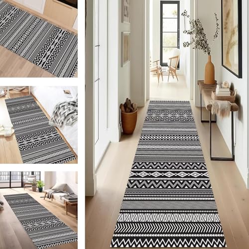 SUCERU Teppich Läufer Flur rutschfest Waschbar Schmutzfangmatte Teppichmatten Schwarz Weiß Korridor Teppichläufer Küchen 50X240CM Flurteppich Wohnzimmer Schlafzimmer Schmutzfangküchenläufer SUCERU Teppich Läufer Flur rutschfest Waschbar Schmutzfangmatte Teppichmatten Schwarz Weiß Korridor Teppichläufer Küchen 50X240CM Flurteppich Wohnzimmer Schlafzimmer Schmutzfangküchenläufer von SUCERU