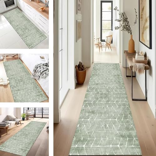 SUCERU Teppich Läufer Küchenteppich Flur Läufer Waschbar Küchenläufer 60X120CM Grün Weiß rutschfest Outdoor Teppich Für Badezimmer Wohnzimmer Schlafzimmer Kinderzimmer Flur Läufer SUCERU Teppich Läufer Küchenteppich Flur Läufer Waschbar Küchenläufer 60X120CM Grün Weiß rutschfest Outdoor Teppich Für Badezimmer Wohnzimmer Schlafzimmer Kinderzimmer Flur Läufer von SUCERU