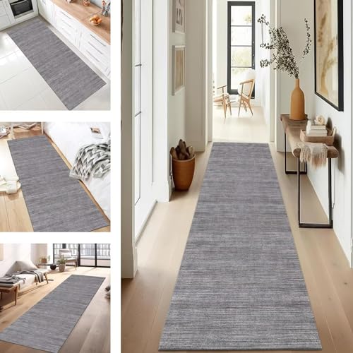 SUCERU Teppich Läufer für Küche rutschfest Waschbar 100X250CM Moderne Teppichläufer Flur Grau Anpassbar Teppichläufer Meterware Korridor Teppich Schlafzimmer Fußmatten Wohnzimmer Esszimmer Flurläufer SUCERU Teppich Läufer für Küche rutschfest Waschbar 100X250CM Moderne Teppichläufer Flur Grau Anpassbar Teppichläufer Meterware Korridor Teppich Schlafzimmer Fußmatten Wohnzimmer Esszimmer Flurläufer von SUCERU