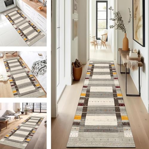 SUCERU Teppich Läufer für Küche rutschfest Waschbar 90X500CM Moderne Küchenteppich Grau Weiß Anpassbar Teppichläufer Meterware Korridor Teppich Schlafzimmer Fußmatten Wohnzimmer Esszimmer Flurläufer SUCERU Teppich Läufer für Küche rutschfest Waschbar 90X500CM Moderne Küchenteppich Grau Weiß Anpassbar Teppichläufer Meterware Korridor Teppich Schlafzimmer Fußmatten Wohnzimmer Esszimmer Flurläufer von SUCERU