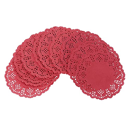 SUCHUANGUANG Bunte Spitze Papiermatten Untersetzer Tischsets Hochzeitsveranstaltungen Party Tisch Geschenkpapier Deckchen Rot SUCHUANGUANG Bunte Spitze Papiermatten Untersetzer Tischsets Hochzeitsveranstaltungen Party Tisch Geschenkpapier Deckchen Rot von SUCHUANGUANG