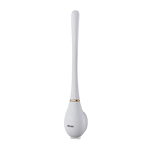 SUCHUANGUANG Toilettenbürste und Halter Schnelltrocknendes Toilettenset für Badezimmer Automatisches Öffnen Alles schließen Montiert Kein Bohren Geschenk Weiß von SUCHUANGUANG