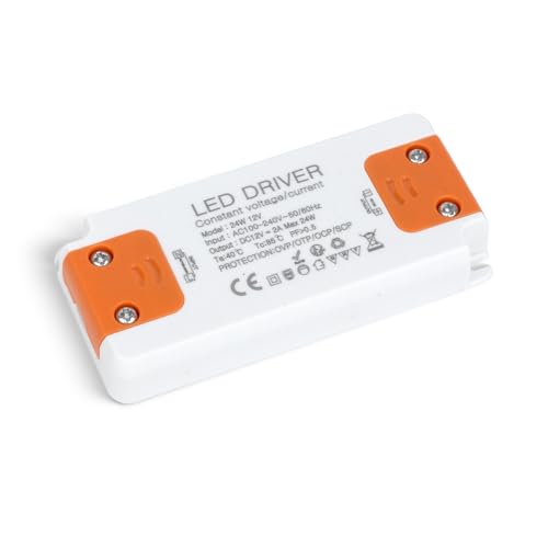 SUCIKORIO 12V 24W Netzteil LED Trafo LED Transformator 230V auf 12V 24W 2A Schlank Konstante Spannung Treiber Netzteil 12V Ultra Dünn Niedervolttrafo für Streifen, Lampen von SUCIKORIO