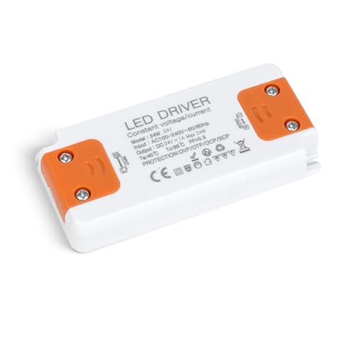 SUCIKORIO 24V 24W Netzteil LED Trafo LED Transformator 230V auf 24Volt 24W 1A Schlank Konstante Spannung Treiber Netzteil Ultra Dünn Niedervolttrafo für Streifen, Lampen von SUCIKORIO