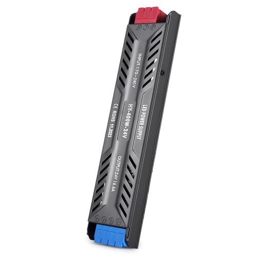 SUCIKORIO 24V Netzteil LED Trafo 400W Transformator 230V auf 24V 16,6A Schlank Konstante Spannung Treiber Ultra Dünn Niedervolttrafo für Lampen, Strips von SUCIKORIO