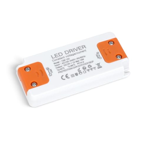 SUCIKORIO LED Trafo 12V 12W Transformator AC 230V Auf DC 12 Volt 1A Ultra Dünn Konstante Spannung Treiber Netzteil Schalt Niedervolttrafo Für Lampen, Streifen, Halogenlampen von SUCIKORIO