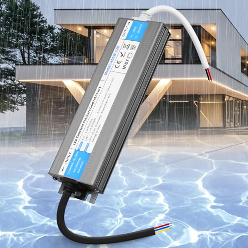 SUCIKORIO LED Trafo 12V 400W Wasserdicht IP67 LED Transformator AC 230V auf DC 12 Volt 33,3A Ultra Dünn Konstante Spannung Led Treiber Netzteil 12V Schalt Niedervolttrafo für LEDs Streifen, Außen von SUCIKORIO