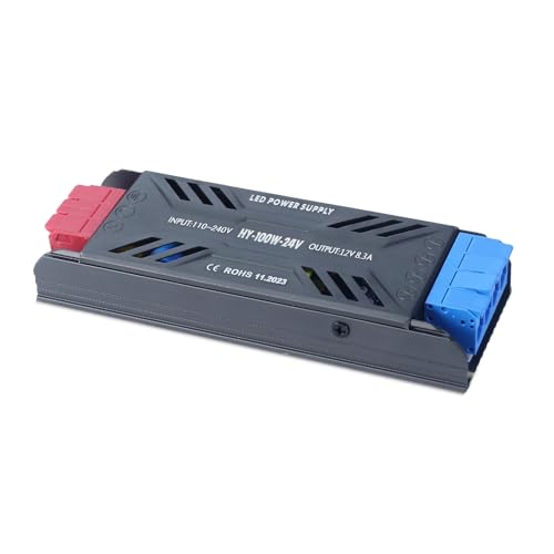 SUCIKORIO LED Trafo 24V 100W LED Transformator AC 230V auf DC 24 Volt 4,2A Ultra Dünn Konstante Spannung LED Treiber Netzteil 24V Schalt Niedervolttrafo für LED Lampen, LED Streifen, Halogenlampen von SUCIKORIO