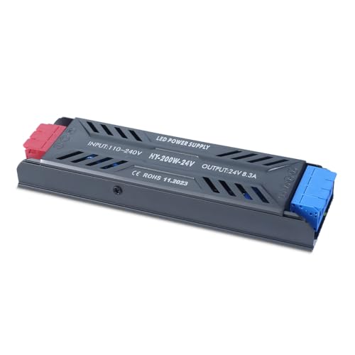 SUCIKORIO LED Trafo 24V 200W LED Transformator AC 230V auf DC 24 Volt 8,3A Ultra Dünn Konstante Spannung LED Treiber Netzteil 24V Schalt Niedervolttrafo für LED Lampen, LED Strips von SUCIKORIO