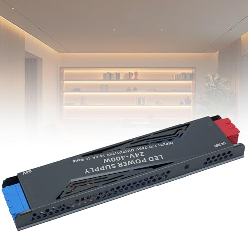 SUCIKORIO LED Trafo 24V 400W Transformator AC 230V auf DC 24 Volt 16,6A Ultra Dünn Konstante Spannung Treiber Netzteil Schalt Niedervolttrafo für Lampen, Streifen von SUCIKORIO