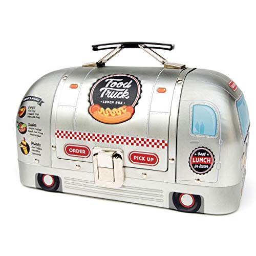 SUCK UK LKW-Lunchbox | LKW-förmiger Metall-Lunchbox-Lebensmittelbehälter | Neuartige Lunchbox aus Blech | Lustige Lunchtasche zur Aufbewahrung von Lebensmitteln | Retro-Lunchbehälter von SUCK UK