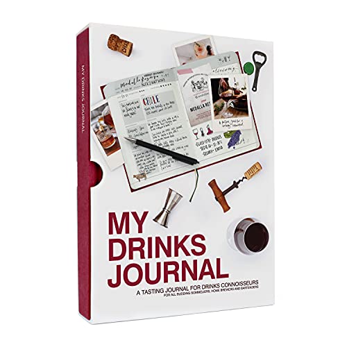 Suck UK Drinks Journal Book | Wine Tasting Journal Notizbuch & Home Bar Accessories | Drink Gifts for Dad | Bullet Journal for Beer, Spirits or Whisky Tasting | Fun Wine Journal & Cocktail Book von SUCK UK