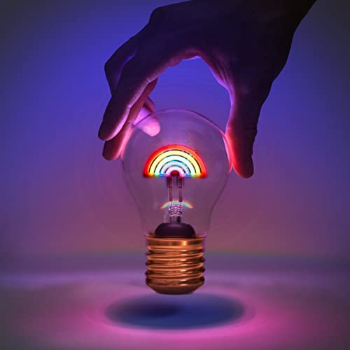 Suck UK Regenbogen-Glühbirne | Batteriebetriebene Tischlampen | Wiederaufladbare Akku-Glühbirne & Schnurloses USB-Licht | Ästhetische Raumdekoration & Regenbogen-Lichter für Schlafzimmer von SUCK UK