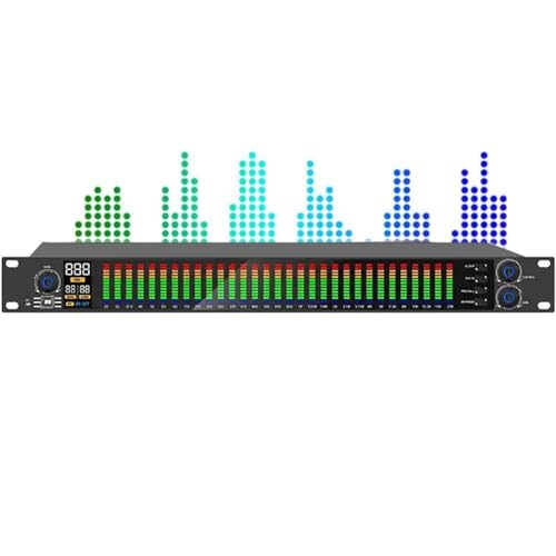 31-Band-Grafik-Equalizer, Stereo-Grafik-EQ-Verstärker, Audio-LED-Spektrum-Anzeige, automatische Rauschunterdrückung und individuelle Anpassung von 10 voreingestellten Ergebnissen, unabhängige ( Size : von SUCRFXJ