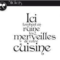 Aufkleber Zitate - "Hier fallen die Wunder Ihrer Küche in Ruinen" - 50 x 70 cm Aufkleber Zitate - "Hier fallen die Wunder Ihrer Küche in Ruinen" - 50 x 70 cm von SUD TRADING