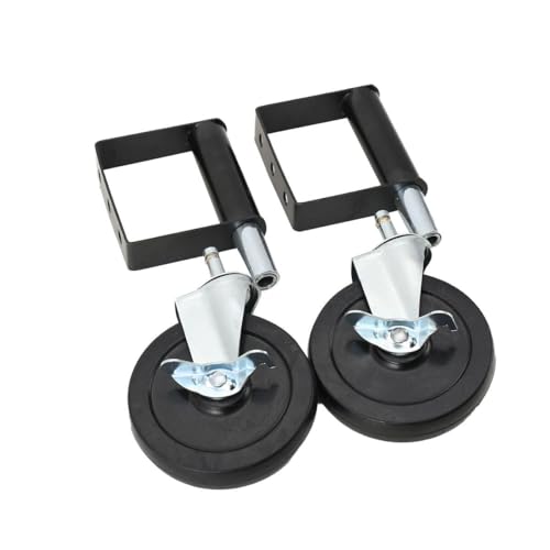 SUDEG 2 Stück Federbelastete Torrollen, 160 kg Belastbarkeit Gefederte Laufrolle Gummi Torlaufrolle 125 mm 360° Rad Federrad mit Universal-Montageplatte von SUDEG