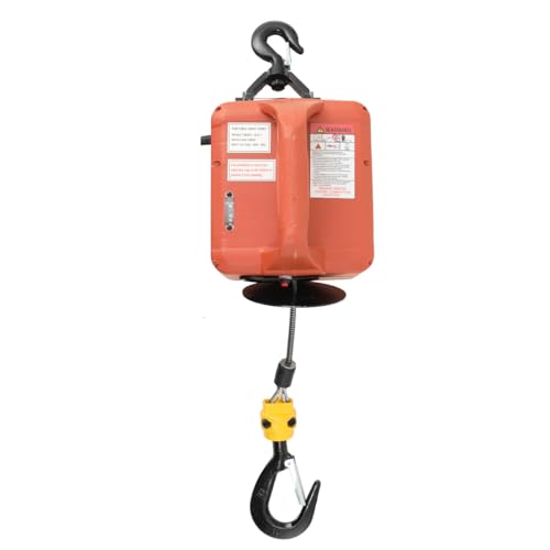 SUDEG 3 in 1 Elektrische Seilwinde,500KG/1100lbs Elektronischer Seilzug Hebezug Winden Hebezeuge,Elektro Seilzug Winde Hebezug mit Fernbedienung & 7,6m Stahldrahtseil von SUDEG