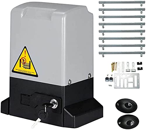 SUDEG Schiebetorantrieb Torantrieb Schiebetor 370W Automatischer Toröffner Antrieb Sliding Gate Opener max. Torgewicht 800kg mit Infrarot-Sensor Hardware-Sicherheitsset mit Fernbedienung von SUDEG