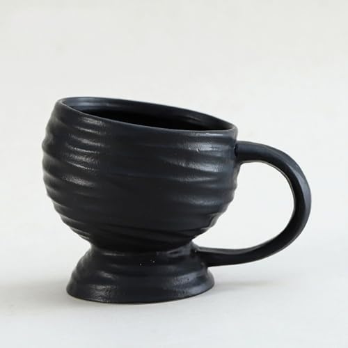 SUDOCA 400 ml Vintage-Keramikbecher Kaffee- und Bierbecher großer multifunktionaler Steinzeugbecher einzigartige Glasurkunst für das Home Office,J SUDOCA 400 ml Vintage-Keramikbecher Kaffee- und Bierbecher großer multifunktionaler Steinzeugbecher einzigartige Glasurkunst für das Home Office,J von SUDOCA
