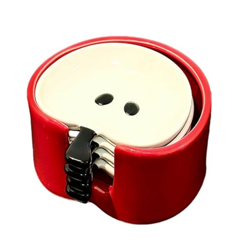SUDOCA Apfelförmiges Soßenschalen-Set aus Keramik – Dekorative Mini-Dipschalen für Sojasoße, Essig, Gewürze – Kreatives Geschirr für die Küche zu Hause,A SUDOCA Apfelförmiges Soßenschalen-Set aus Keramik – Dekorative Mini-Dipschalen für Sojasoße, Essig, Gewürze – Kreatives Geschirr für die Küche zu Hause,A von SUDOCA