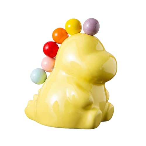 SUDOCA Keramik-Gabelset in Dinosaurierform mit 6 Dessert- und Kuchengabeln aus Edelstahl, Obstgabel für Partys, Heimküche,C von SUDOCA