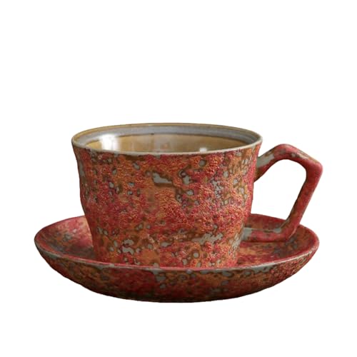 SUDOCA Keramik-Kaffeetassen-Set mit Untertassen florales Keramik-Teetassen-Set abstraktes Tintenspritzer-Design für den Einsatz zu Hause im Café oder im Hotel,A1 SUDOCA Keramik-Kaffeetassen-Set mit Untertassen florales Keramik-Teetassen-Set abstraktes Tintenspritzer-Design für den Einsatz zu Hause im Café oder im Hotel,A1 von SUDOCA