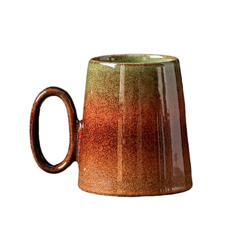 SUDOCA Keramiktasse mit Farbverlaufsglasur – 400 ml große Vintage-Kaffeetasse, ästhetische Ombré-Teetasse für das Home Office,5 von SUDOCA