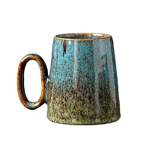 SUDOCA Keramiktasse mit Farbverlaufsglasur – 400 ml große Vintage-Kaffeetasse, ästhetische Ombré-Teetasse für das Home Office,8 von SUDOCA
