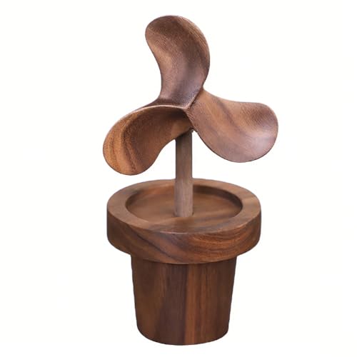 SUDOCA Kreativer Aromadiffusor aus Holz im Windmühlendesign für den Raumduft zu Hause, natürlich duftender Diffusorstäbchenhalter aus Holz (kein ätherisches Öl enthalten),A von SUDOCA