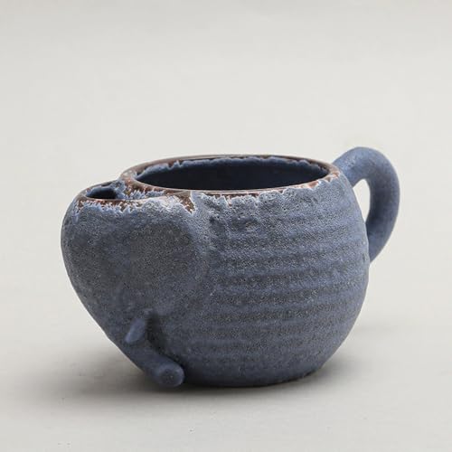 SUDOCA Tasse in Tierform Keramik-Kaffeetasse mit Holzgriff kreative Steingut-Tasse Vintage rustikale Teetasse für Zuhause, Büro, Café,A SUDOCA Tasse in Tierform Keramik-Kaffeetasse mit Holzgriff kreative Steingut-Tasse Vintage rustikale Teetasse für Zuhause, Büro, Café,A von SUDOCA