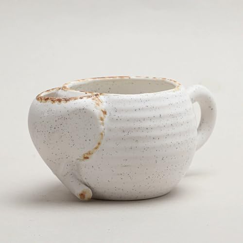 SUDOCA Tasse in Tierform Keramik-Kaffeetasse mit Holzgriff kreative Steingut-Tasse Vintage rustikale Teetasse für Zuhause, Büro, Café,C SUDOCA Tasse in Tierform Keramik-Kaffeetasse mit Holzgriff kreative Steingut-Tasse Vintage rustikale Teetasse für Zuhause, Büro, Café,C von SUDOCA
