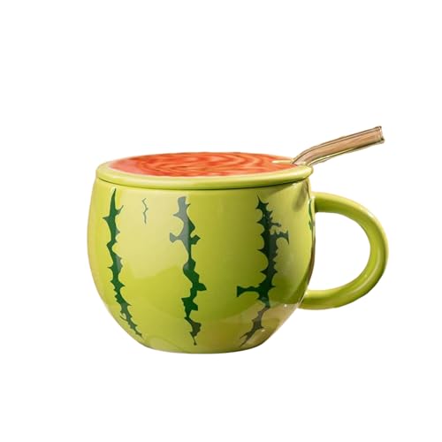 SUDOCA Wassermelonenförmiger Keramik-Kaffeebecher Espresso-Schnapsbecher 450 ml grobes Keramik-Porzellan-Teetassen-Set für das Home Office Latte Kaffee Tee,C SUDOCA Wassermelonenförmiger Keramik-Kaffeebecher Espresso-Schnapsbecher 450 ml grobes Keramik-Porzellan-Teetassen-Set für das Home Office Latte Kaffee Tee,C von SUDOCA