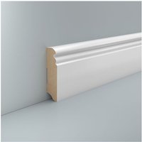 Sockelleiste weiß mdf 80 mm ral 9016 Hamburger Profil Weiße Fußleiste Laminat von SÜDBROCK