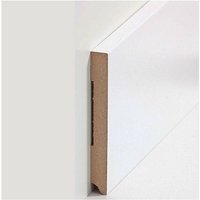 Sockelleiste Fußleiste weiß 13x110mm MDF foliert Oberkante eckig von SÜDBROCK