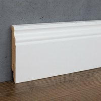 Sockelleiste weiß mdf 16x78 mm ral 9016 Hamburger Profil Weiße Fußleiste Laminat von SÜDBROCK