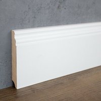 Südbrock - Sockelleiste weiß mdf 16x100 ral 9016 Hamburger Profil Weiße Fußleiste Laminat von SÜDBROCK