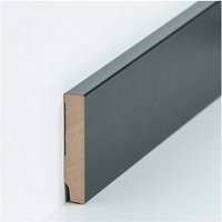 Sockelleiste Schwarz 16x80 Modern mdf Fußleiste Laminat foliert Optik Eckig von SÜDBROCK