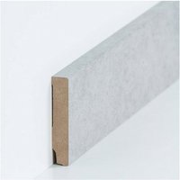 Sockelleiste Modern mdf 16x80 Fußleiste foliert Optik Beton Eckig von SÜDBROCK